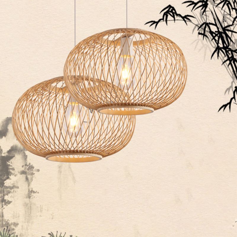 Ritta Suspension Lanterne Vintage, Bambou, Couloir/Salle à Manger